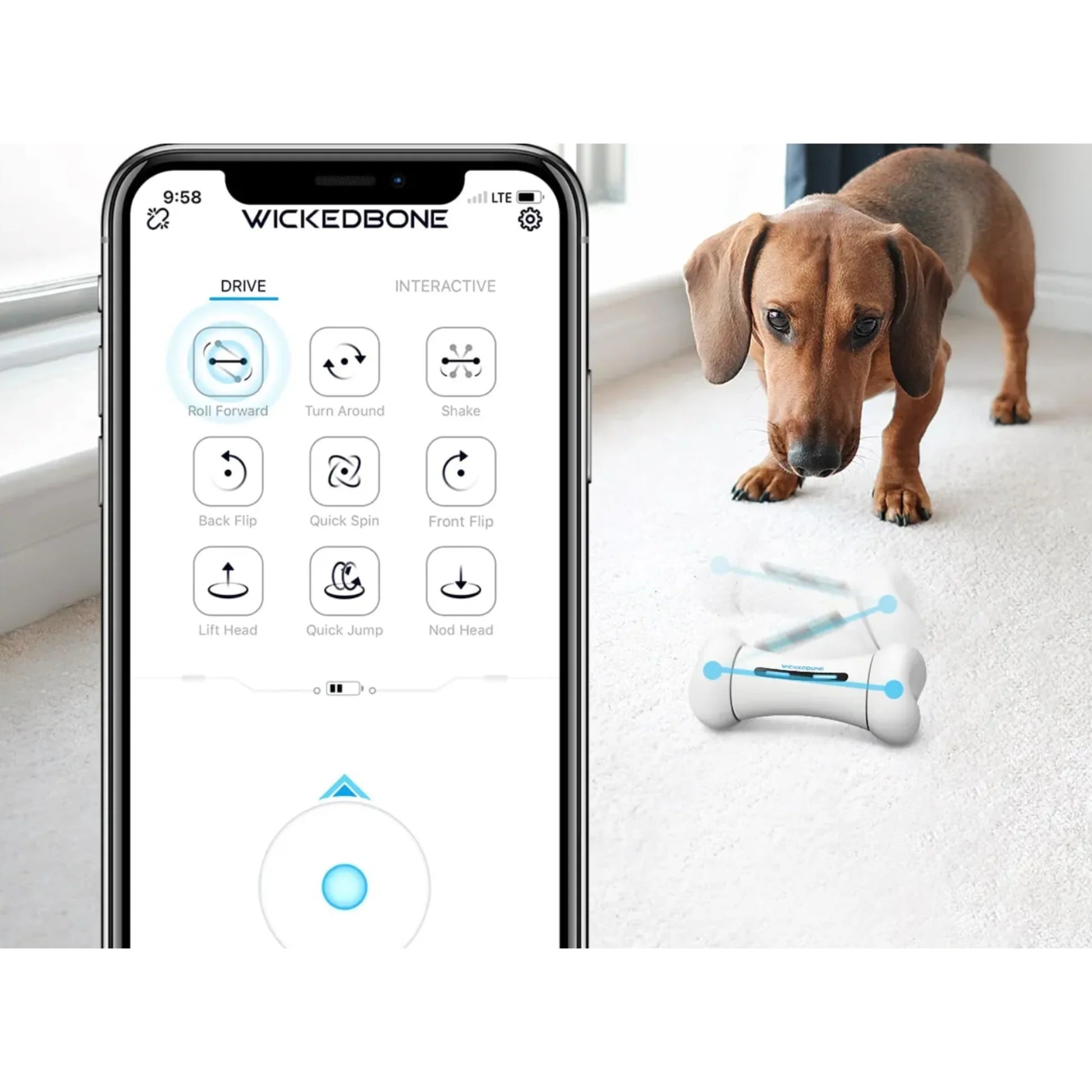 WickedBone smart APP pet toy